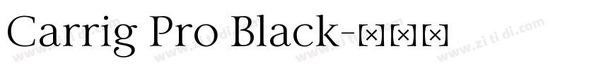 Carrig Pro Black字体转换